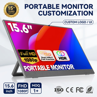 Moniteur de jeu portable 15,6 pouces FHD 1080P IPS avec protection oculaire HDR, haut-parleurs doubles intégrés, Type-C pour ordinateur portable, PC, PS5