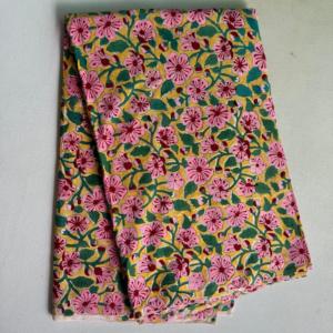 Hand Weft Knit Floral Cotton Fabric Soft Lightweight 80 GSM 60S60S Yarn Earth Tone Boho Style Women Girls Boys Dresses <b>Kaftan</b> - Product Image 2