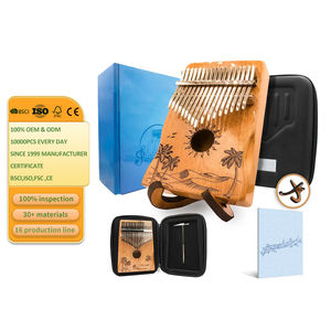Wood Musical Instrument <strong>Finger</strong> Piano With Protection Case Kalimba 17 Keys <strong>Thumb</strong> Piano - Product Image 1