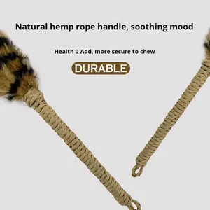 Simulation <span class=keywords><strong>Plumeau</strong></span> <span class=keywords><strong>Chat</strong></span> Teaser Baguette Résistant aux Rayures Résistant aux Morsures Auto-Divertissement Jouet à Mâcher pour Animaux Consommateur d'Énergie - Product Image 4