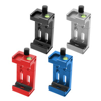 Support de téléphone en aluminium CNC pour trépied, pince universelle pour smartphone avec niveau à bulle, trou de vis 1/4'' et fixation griffe froide pour photographie
