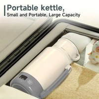 Hervidor Eléctrico de Viaje, 1.0L, Acero Inoxidable, 800W, 110V, Estándares Estadounidenses, Control Inteligente de Temperatura, Apagado Automático, Aislamiento