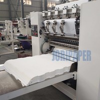 Machine de pliage de mouchoirs en papier à 7 lignes, pliage en V, avec emballage individuel en sac plastique souple
