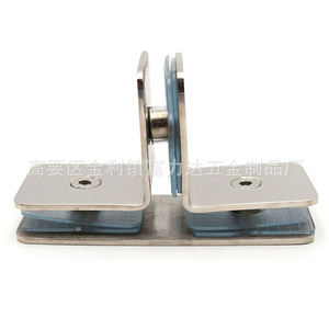 Stainless Steel T-Shaped Glass Clip Partition Connector Screw-In Square <b>Mirror</b> Light Finish Bathroom <b>Door</b> Hardware - Product Image 3