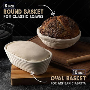 Kit de démarrage de levain pratique fiable en rotin de corbeille à pain Cany en gros d'usine de geling - Product Image 6