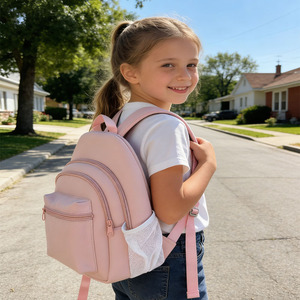 Sac à dos décontracté en néoprène pour femme, couleurs unies personnalisées, sac à dos scolaire étanche à fermeture éclair pour étudiants et enfants - Product Image 6