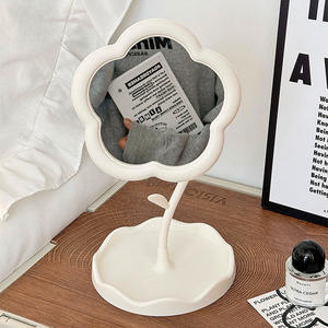 Miroir de maquillage pliable en <span class=keywords><strong>plastique</strong></span> personnalisé avec sublimation florale, design mignon, sur pied, style vintage, pour filles - Product Image 5