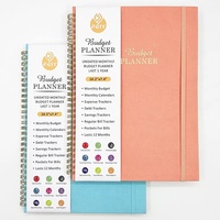 Carnet de planification budgétaire personnalisé 2027 avec reliure spirale Wire-o et papier d'art pour étudiants