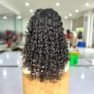 Super Double Drawn Hair Bouncy Perruques de couleur naturelle de vrais cheveux humains Cheveux humains vietnamiens 100% - Product Image 6