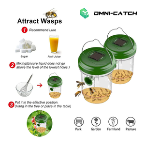 Perangkap lebah warna-warni yang dapat disesuaikan dengan stoples perangkap cahaya bertenaga surya untuk kontrol serangga musim semi/musim panas - Product Image 6