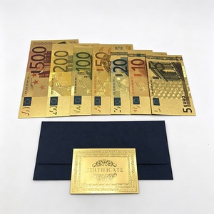 <span class=keywords><strong>ธนบัตร</strong></span>ยูโรเคลือบทองคำ 5 10 20 50 <span class=keywords><strong>100</strong></span> 200 500 7 หน่วยเงิน ของที่ระลึกสะสม ของฝากท่องเที่ยว ของขวัญ - Product Image 1