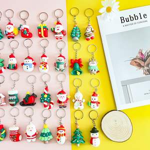 Gantungan kunci Natal dengan Santa Claus, rusa kutub, dan pohon Natal pesona-pesta liburan hadiah & hadiah promosi - Product Image 4