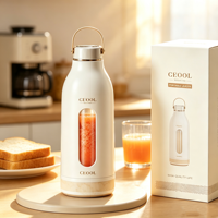 Offre Spéciale – Mini Mixeur Portable USB Rechargeable 350ml/400ml – Bouteille Mixeur Électrique pour Jus de Fruits Frais