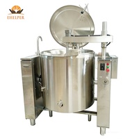 Marmite de cuisson et de concentration électrique inclinable à double enveloppe chauffante pour miel, confiture et garnitures, avec contrôle de fréquence et fonction de raclage