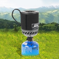 Système de cuisson portable BRS-61 0,5 L pour randonnée et camping, équipement de cuisine extérieur au propane en aluminium, style JetBoil