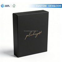 FAVORCRAFTS Boîte Cadeau Rigide Personnalisée Haut de Gamme Portable avec Couvercle et Base, Logo Doré, pour Carnets, Agendas et Articles de Papeterie, Impression Offset