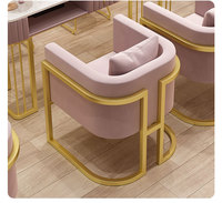 Table et chaise de manucure de style moderne, table à ongles en métal, chaise simple ou double, mobilier de salon moderne, chaise de manucure professionnelle
