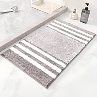 Tapis de douche moderne antidérapant en microfibre personnalisable FIGOO Factory, tapis de salle de bain absorbant pour usage domestique et hôtelier