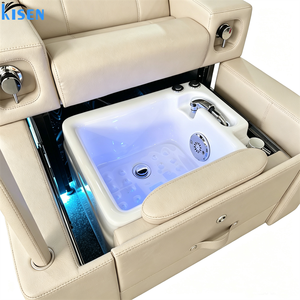 KISEN Professional Luxury Modern Lounge Reclining Manicure Foot Spa Electric Massage Beauty Nail Salon Luxe Spa Pedicure <b>Chair</b> - Product Image 1