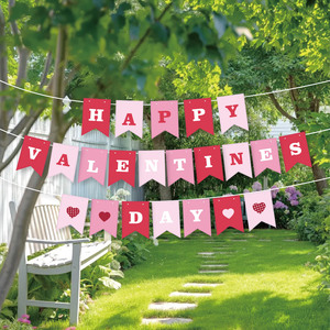 Valentine's Day <b>Banners</b> Paper Heart Shape Decorations For Party Venue Setup Props Diy - Product Image 2