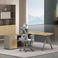 Bureau de direction, bureau de patron, mobilier de bureau modulaire en L, simple et moderne, combinaison bureau-chaise pour une personne