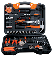 HUIXIN HX-43 Juego de Herramientas Manuales Multifuncionales de Acero al Carbono OEM, Kit de Herramientas de Reparación Multipiezas con Estuche Blando para Hogar y Automóvil