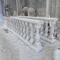 BLVE Villa Design Moderne Sculpté À La Main En Marbre Blanc Balustrade Balcon Rampes Et Balustrades En Pierre Poteau