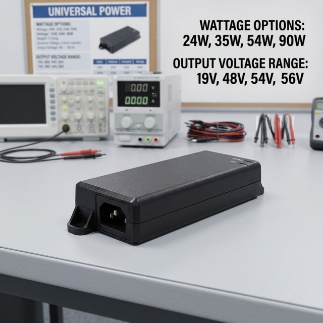 UE Dual 2 Port 19V 48V 54V 56V 24W 35W 54W 90W 0.5A 1A Poe Switch Power Supply Adapter Active Passive Gigabit Poe Injector