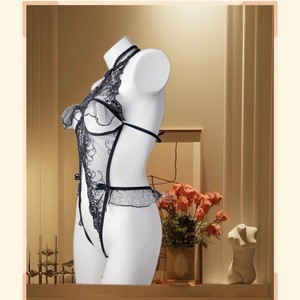 Lencería Sexy Transparente de Malla Dorada Golden Shuttle Tallas Grandes, Body Negro Transparente para Mujer 095 - Product Image 1