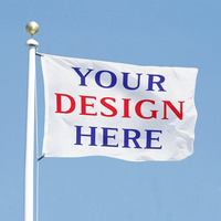 Bendera Ramah Lingkungan Cetak Digital Poliester Kustom 2x3ft 3x5ft 4x6ft Spanduk Iklan Acara Olahraga Luar Ruangan
