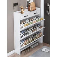 Support mural moderne en panneau de densité ultra-mince à 3 étagères pour rangement de chaussures, grande capacité, écologique, pour entrée/porte d'entrée - Vente en gros