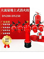 Hydrant d'incendie hors sol à haut débit DN200-DN250, options de personnalisation directes usine, Chine continentale, pour la lutte contre l'incendie et les tuyaux de pompier