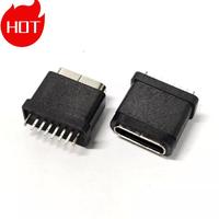نينتندو التبديل Usb نوع C موصل الذكور 24pin Pcb 2 4 5 6 دبوس Usb-C نوع ميناء الشحن الرأسي Ip68 Usb جاك موصل سالب