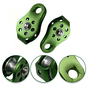 Voyage en plein air alpinisme 20KN aluminium Miniature sauvetage simple poulie équipement d'escalade 13mm lanière protection contre les chutes - Product Image 4