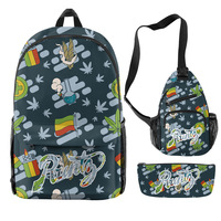 Sac à dos pour homme Backwoods Cookie RAW personnalisé, entièrement imprimé par sublimation, grande capacité, imperméable, en tissu Oxford durable, ensemble 3 en 1