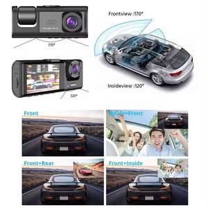 Cámara DVR para Auto con Grabación en Bucle, 1080P HD, Tres Lentes, Wifi, Super Visión Nocturna, Cámara Delantera y Trasera con Pantalla IPS Grande - Product Image 5