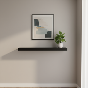 Étagère murale flottante en MDF noir 31,5x9,3x1,5 pouces, présentoir élégant pour la maison, le bureau ou le salon - Product Image 2