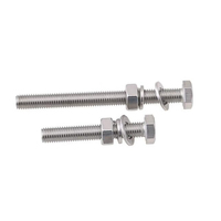 Assortiment de boulons à tête hexagonale, d'écrous et de rondelles plates à ressort en acier inoxydable super duplex M24 M40 2507 2205 904L 1.4410 pour usage intensif