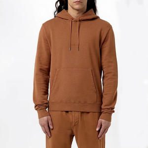 Men's Heavyweight 400 GSM Cotton Pullover Custom Print Oversized Stringless Fleece <b>Hoodie</b> <b>Plain</b> Thick XL Hooded No Strings - Product Image 1