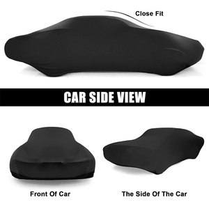 Housse de voiture d'intérieur respirante lavable à haute élasticité 200gsm housse de voiture en Spandex Super extensible pour le stationnement de voiture - Product Image 2