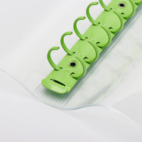 Protège-cahier A7 rechargeable en PVC transparent avec double fermeture à pression, étui pour classeur à anneaux Macaron, pour classement de documents