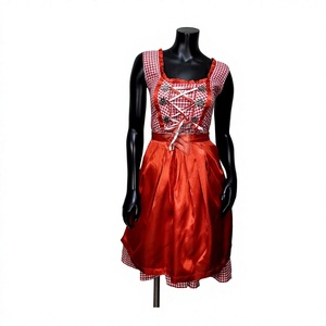 Woman Halloween Party German Bavarian Traditional Cosplay <b>Oktoberfest</b> Dirndl Maiden <b>Dress</b> - Product Image 1