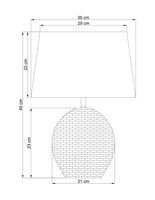 Lampe de table LED en rotin naturel avec abat-jour en tissu couleur avoine, base d'ampoule E26, design simple, style côtier, blanc chaud