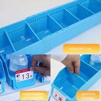 Boîte de rangement rectangulaire ABS IV avec séparateur réglable pour usage en pharmacie/clinique, compatible injection, design moderne