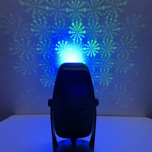 Миниатюрный лазерный стробоскоп, сценический светодиодный декоративный проектор для вечеринки, освещение для дискотеки, караоке с синими зубьями и динамиком