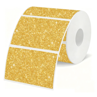 Rouleau d'étiquettes thermiques holographiques personnalisées 3x2 |   Autocollant thermique direct imperméable pour imprimante de bureau directe, emballage, code-barres, logo