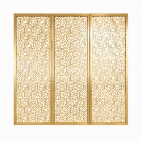 Paravent en ornement de pétales octogonaux, 3 panneaux, motif tourbillon, personnalisé pour restaurant et hôtel