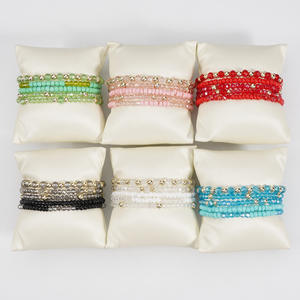 Fashion Beaded <b>Bracelets</b> <b>Crystal</b> Rhinestone Multi Layer Elastic Unisex Jewelry Made In China - Product Image 2