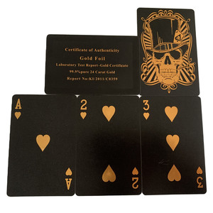 Carte da Poker Nere Placcate in Lamina, Divertenti con Faccine Sorridenti Spaventose, Carte da Gioco in PET di Alta Qualità con Scatola - Product Image 4