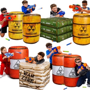 Paquete NINOSTAR de 8 Inflables de Combate para Niños de 8 a 13 Años (Plástico) - 6 Cañones + 1 Saco de Arena + 1 Caja Militar + Láser Tag - Product Image 4